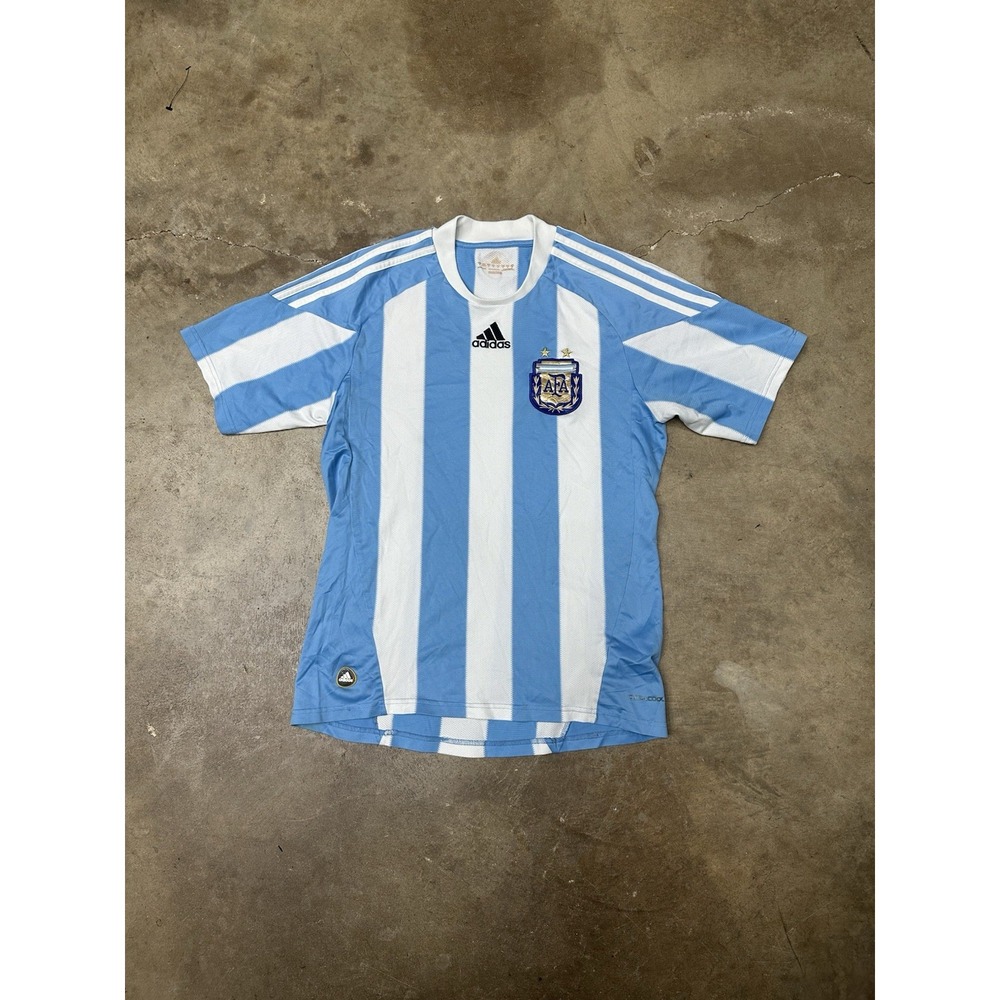 Argentina 2009 2010 Home Football Shirt Soccer Jersey Adidas Sz S P47066